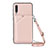 Coque Luxe Cuir Housse Etui Y02B pour Samsung Galaxy A50 Or Rose