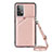 Coque Luxe Cuir Housse Etui Y02B pour Samsung Galaxy A52 4G Or Rose