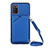 Coque Luxe Cuir Housse Etui Y02B pour Samsung Galaxy F02S SM-E025F Bleu