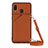 Coque Luxe Cuir Housse Etui Y02B pour Samsung Galaxy M10S Marron