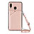 Coque Luxe Cuir Housse Etui Y02B pour Samsung Galaxy M10S Or Rose