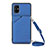 Coque Luxe Cuir Housse Etui Y02B pour Samsung Galaxy M51 Bleu