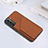 Coque Luxe Cuir Housse Etui Y02B pour Samsung Galaxy S21 FE 5G Marron