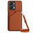 Coque Luxe Cuir Housse Etui Y03B pour Huawei Honor X7a Marron