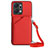 Coque Luxe Cuir Housse Etui Y03B pour Huawei Honor X7a Rouge