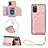 Coque Luxe Cuir Housse Etui Y03B pour Samsung Galaxy A02s Or Rose