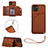 Coque Luxe Cuir Housse Etui Y03B pour Samsung Galaxy A03 Marron