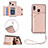 Coque Luxe Cuir Housse Etui Y03B pour Samsung Galaxy A20 Or Rose