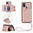 Coque Luxe Cuir Housse Etui Y03B pour Samsung Galaxy A21s Or Rose