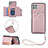 Coque Luxe Cuir Housse Etui Y03B pour Samsung Galaxy A22 5G Or Rose