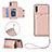 Coque Luxe Cuir Housse Etui Y03B pour Samsung Galaxy A50 Or Rose