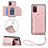 Coque Luxe Cuir Housse Etui Y03B pour Samsung Galaxy F02S SM-E025F Or Rose