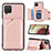 Coque Luxe Cuir Housse Etui Y03B pour Samsung Galaxy F12 Or Rose