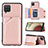 Coque Luxe Cuir Housse Etui Y03B pour Samsung Galaxy M12 Or Rose