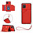 Coque Luxe Cuir Housse Etui Y03B pour Samsung Galaxy Note 10 Lite Rouge