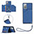 Coque Luxe Cuir Housse Etui Y03B pour Samsung Galaxy Note 20 5G Bleu