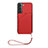 Coque Luxe Cuir Housse Etui Y03B pour Samsung Galaxy S21 FE 5G Rouge