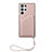 Coque Luxe Cuir Housse Etui Y03B pour Samsung Galaxy S21 Ultra 5G Or Rose