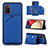 Coque Luxe Cuir Housse Etui Y04B pour Samsung Galaxy A02s Bleu