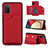 Coque Luxe Cuir Housse Etui Y04B pour Samsung Galaxy A02s Rouge