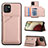 Coque Luxe Cuir Housse Etui Y04B pour Samsung Galaxy A03 Or Rose
