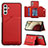 Coque Luxe Cuir Housse Etui Y04B pour Samsung Galaxy A04s Rouge