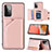 Coque Luxe Cuir Housse Etui Y04B pour Samsung Galaxy A72 4G Or Rose
