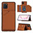 Coque Luxe Cuir Housse Etui Y04B pour Samsung Galaxy A81 Marron