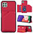 Coque Luxe Cuir Housse Etui Y04B pour Samsung Galaxy F42 5G Rouge