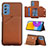 Coque Luxe Cuir Housse Etui Y04B pour Samsung Galaxy M52 5G Marron