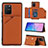 Coque Luxe Cuir Housse Etui Y04B pour Samsung Galaxy M80S Marron