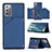 Coque Luxe Cuir Housse Etui Y04B pour Samsung Galaxy Note 20 5G Bleu