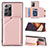 Coque Luxe Cuir Housse Etui Y04B pour Samsung Galaxy Note 20 Ultra 5G Or Rose