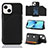 Coque Luxe Cuir Housse Etui Y05B pour Apple iPhone 13 Noir