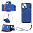 Coque Luxe Cuir Housse Etui Y06B pour Apple iPhone 13 Bleu