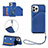 Coque Luxe Cuir Housse Etui Y06B pour Apple iPhone 14 Pro Max Bleu