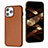 Coque Luxe Cuir Housse Etui Y07B pour Apple iPhone 13 Pro Max Marron