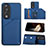 Coque Luxe Cuir Housse Etui YB1 pour Huawei Honor 90 5G Bleu