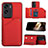 Coque Luxe Cuir Housse Etui YB1 pour Huawei Honor 90 Lite 5G Rouge