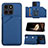 Coque Luxe Cuir Housse Etui YB1 pour Huawei Honor X8b Bleu