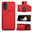 Coque Luxe Cuir Housse Etui YB1 pour Oppo A38 Rouge