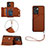 Coque Luxe Cuir Housse Etui YB1 pour Oppo A57 5G Marron