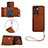 Coque Luxe Cuir Housse Etui YB1 pour Oppo A77 5G Marron