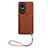 Coque Luxe Cuir Housse Etui YB1 pour Oppo Reno10 5G Marron