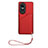 Coque Luxe Cuir Housse Etui YB1 pour Oppo Reno10 5G Rouge