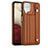 Coque Luxe Cuir Housse Etui YB1 pour Samsung Galaxy A12 Nacho Marron