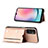 Coque Luxe Cuir Housse Etui YB1 pour Samsung Galaxy A14 5G Or Rose