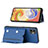 Coque Luxe Cuir Housse Etui YB1 pour Samsung Galaxy M04 Bleu