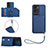 Coque Luxe Cuir Housse Etui YB2 pour Huawei Honor 90 Lite 5G Bleu