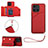 Coque Luxe Cuir Housse Etui YB2 pour Huawei Honor X8b Rouge